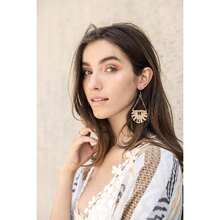 Natural Drop Woven Earrings - 彩色 - 查看 3