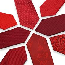 1 Corbata Roja De Cachemira Para Hombre Para Fiesta De Moda, Boda, Negocios, Ocio