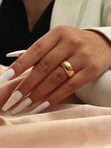 18KGP CZ戒指，銅鍍防過敏款式，女性專用，1件裝 - 20# - 查看 2