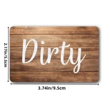 Magnet für Spülmaschine mit Schmutz-Sauber-Anzeige, Gleitindikator, starker magnetischer Küchengadget - Neue Wohnaccessoires - Arbeitsplatz-Spülmaschinen, nicht kratzend / Super starker weicher Magnet mit beidseitigen Klebern / Leicht ablesbar und verschiebbar, ideal als Geschenk