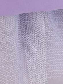 彩色3D蝴蝶蓬蓬裙，适合女婴，可爱又适合花童参加户外派对，面料图案随机裁剪，不含头带 - 紫色 - 查看 9