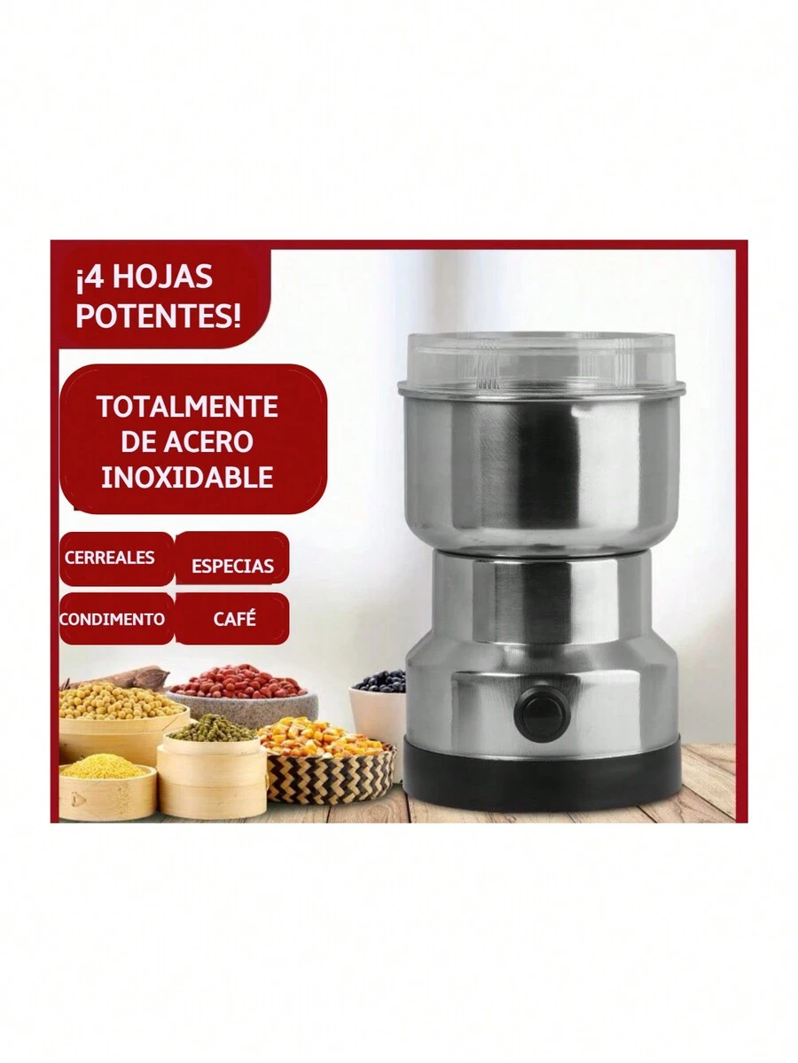 Molinillo para Especias y Hojas secas, arroz, café, / Moledor Eléctrico de especias - Plateado - Ver 1