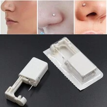 15 Chiếc/20 Chiếc Một Bộ Súng Tự Xỏ Mũi, Bộ Dụng Cụ Xỏ Mũi An Toàn Dùng Một Lần Với Nhẫn Mũi Bông Khuyên Mũi Súng Bộ Dụng Cụ - màu thép - Xem 7