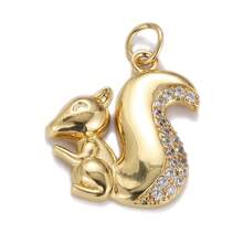 1pc Copper Plated 18k Gold Stylish Simple Personalized Animal Shaped Elephant Fox Butterfly Inlaid Rhinestone Pendant DIY Bracelet Necklace Earring Versatile Jewelry Accessory - Multicolor - View 10