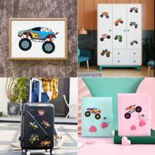 8/16/24/32 张怪兽卡车贴纸，多种图案可选，派对礼品，DIY 怪兽卡车，汽车主题装饰 - 彩色 - 查看 8