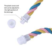 1pc Bird Cage U-Shaped Bird Rack Parrot Swing Climbing Ladder Stand Pole Bird Cage Climbing Rope - Multicolor - View 4