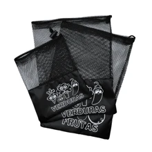 VENATUS 10 Bolsas Lavables y Reutilizables para Almacenar Frutas y Verduras - Negro - Ver 1