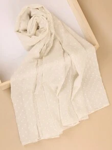 1pc Solid Color Embroidered Chiffon Classic High-Quality Headscarf, Women's Scarf Headband Veil, Available In Multiple Colors - Multicolor - View 15