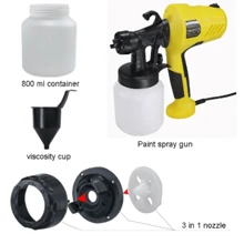 Pistola Pulverizadora De Pintura Eléctrica De 400 W Amarilla LEODY - Amarillo - Ver 4