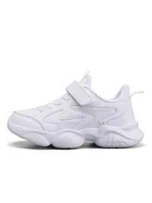 Children's Sports Shoes, White Leather Shoes For Boys And Girls Including Toddlers And Big Kids - White - View 7
