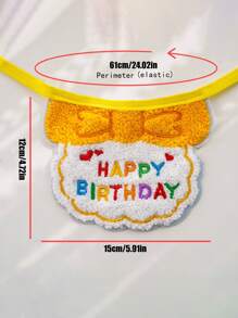 Pet Cat And Dog Cute Birthday Bandana Hat Cartoon Bandana Scarf