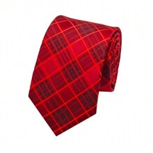 1 Corbata Roja De Cachemira Para Hombre Para Fiesta De Moda, Boda, Negocios, Ocio