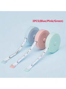 3pcs Tape Measure Measuring Tape For Body Craft Weight Loss Measurements Retractable 60-Inch 1.5 Meter, Small Push Button Dual Sided Tape Measure Body Measuring - Multicolor - View 9