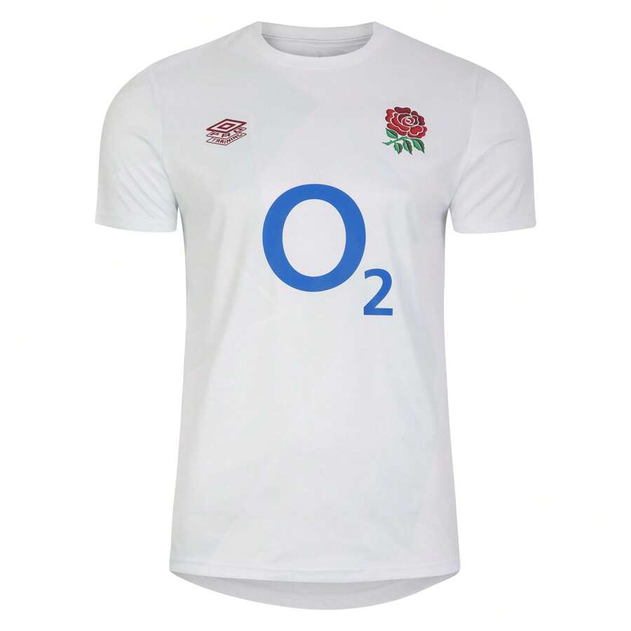 Childrens/Kids 23/24 England Rugby Warm Up Jersey (N/A) - White - View 1