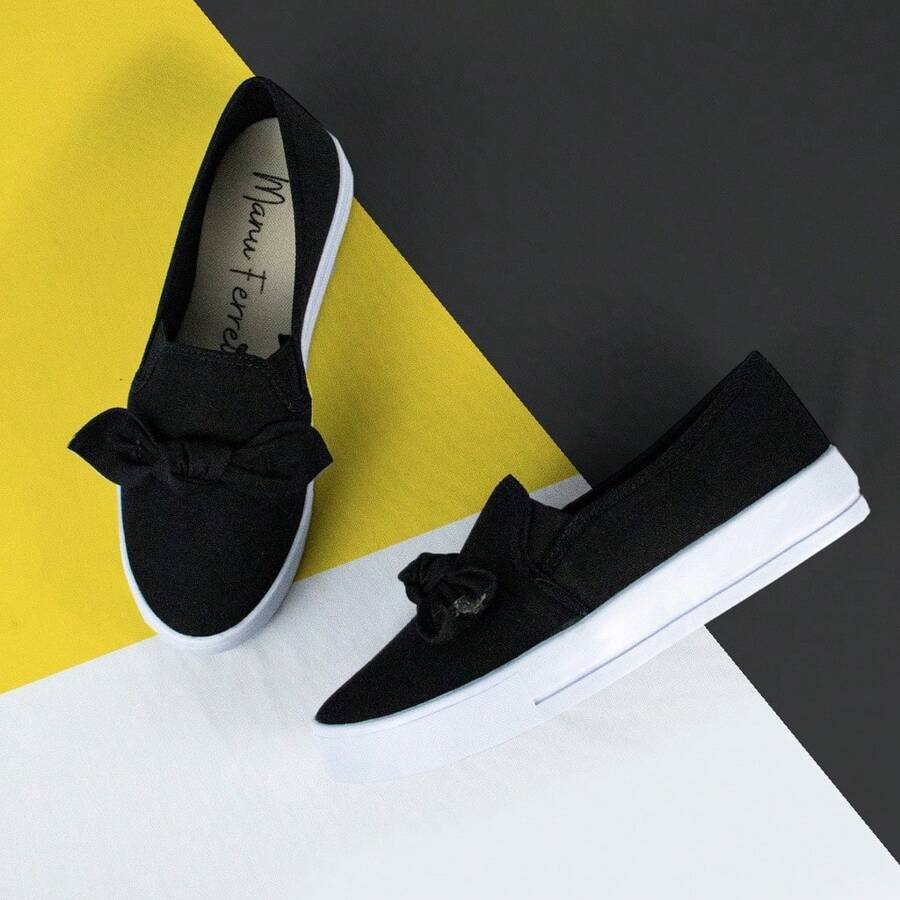 Women Wedge Sneakers - 黑色 - 查看 1
