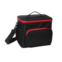 1 Túi Dã Ngoại Vuông Di Động Có Sức Chứa Lớn - Túi Giữ Nhiệt Bữa Trưa Bền Bỉ Và Tiện Lợi, Có Thể Mang Bằng Tay Hoặc Đeo Túi, Thích Hợp Cho Túi Dã Ngoại Bảo Quản Tươi Mát Cách Nhiệt Ngoài Trời - màu đen - Xem 2