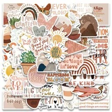 50张卡通波西米亚风格涂鸦贴纸个性时尚DIY创意装饰贴纸滑板吉他笔记本电脑精美贴花玩具