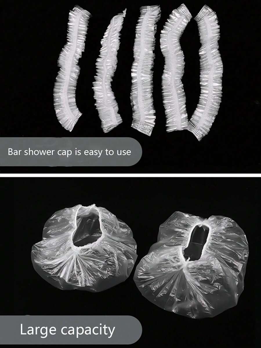 100pcs Disposable Shower Caps For Men And Women In Four Colors