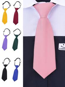 1pc Children's Tie, Solid Color Small Tie, Student Shirt, College Style Uniform Decoration, Back To School Season, Student, Boys And Girls' Tie, Suitable For Stage Performance, Daily Wear, Back To School Season Wear - 1pcs - View 2
