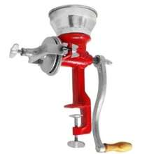 Molino Manual de Grano Rojo Sanbar Del Rey - Maíz, Café, Semillas y Uso Casero - Rojo - Ver 2