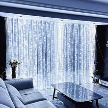 1 pezzo Luci a tenda USB con telecomando, bianco caldo/bianco/multicolore, 8 modalità, luci a tenda a LED per camera da letto, luci da favola, luci per corone, luci di Natale/Ognissanti per decorazioni domestiche, luci per decorazioni per festival, matrimoni, feste, compleanni, giardino, lauree, campeggio, autunno e Natale