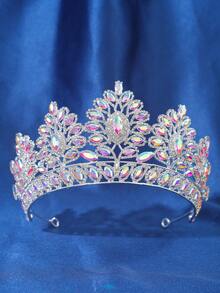 1pc Elegant Baroque Style Crystal Crown Bridal Wedding Headpiece Hair Accessory, Suitable For Formal Events, Parties, And Celebrations Valentine's Day Accessories