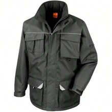 Result Mens Sabre Long Work Coat (N/A) - Black - View 3