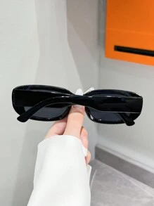 1pair Plastic Framed Square Fashion Glasses, Fashion Beach Style Halloween Basics Fall Winter Women Outfits Clothes Business Casual Gifts For Summer Beach Vacation,Outdoor,Travel Preppy Style For Back To School