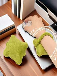 1入可穿戴記憶棉腕墊小枕頭，便攜式鍵盤和滑鼠手腕支撐，舒適輕巧，緩解辦公室疼痛，綠色 - 綠色 - 查看 6