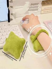 1入可穿戴記憶棉腕墊小枕頭，便攜式鍵盤和滑鼠手腕支撐，舒適輕巧，緩解辦公室疼痛，綠色 - 綠色 - 查看 3