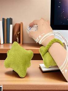 1入可穿戴記憶棉腕墊小枕頭，便攜式鍵盤和滑鼠手腕支撐，舒適輕巧，緩解辦公室疼痛，綠色 - 綠色 - 查看 2