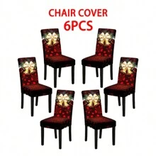 1/2/4/6 Cái Bộ Bọc Ghế Co Giãn Tại Nhà, Bao Gồm Bọc Tựa Lưng, Bọc Ghế Ăn, Vỏ Bọc Ghế, Khăn Trải Bàn, Khăn Trải Bàn Tranh Trang Trí - Nhiều màu - Xem 12