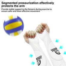 1 paire de chauffe-bras de volley-ball, protège-bras de volley-ball, accessoires de protection du avant-bras pour l'entraînement de volley-ball, protège-bras pour hommes ou femmes, manchon de avant-bras de sport de volley-ball avec support de poignet avec coussinet de protection et pouce