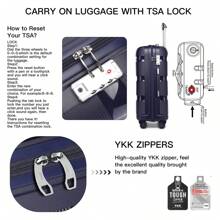 Lightweight Hard Shell Luggage Set – 20/24/28 Inch Cabin Carry On & Large Check In Suitcase With Spinner Wheels & TSA Lock – Travel Trolley For Holiday, Business Trip, Weekend Getaway - Royal Blue - View 12
