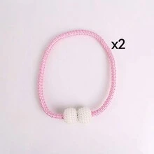 2 pièces Sangles et cordes de rideau non perforées, boucle de perle magnétique forte, boule suspendue, accessoires de décoration de fenêtre à auto-aspiration - Multicolore - Voir 19