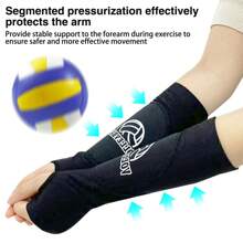 1 paire de chauffe-bras de volley-ball, protège-bras de volley-ball, accessoires de protection du avant-bras pour l'entraînement de volley-ball, protège-bras pour hommes ou femmes, manchon de avant-bras de sport de volley-ball avec support de poignet avec coussinet de protection et pouce