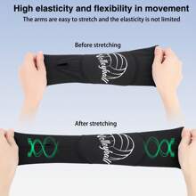 1 paire de chauffe-bras de volley-ball, protège-bras de volley-ball, accessoires de protection du avant-bras pour l'entraînement de volley-ball, protège-bras pour hommes ou femmes, manchon de avant-bras de sport de volley-ball avec support de poignet avec coussinet de protection et pouce