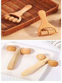 1PC  Wooden Massager Wholesale Manual Roller Massage Tool Portable Dredging Meridian Massager
