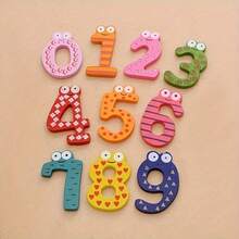 10 件彩色木制字母磁铁套装 - 防滑、装饰性字母磁铁，适用于冰箱和办公室 - 非常适合整理和展示照片和笔记 - 彩色 - 查看 11