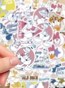 50pcs Official Donald Duck Stickers Waterproof Decorative  Stickers For Water Cup Refrigerator Book Luggage Table Helmet Skateboard Camera Guitar Laptop - Multicolor - View 6