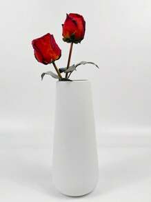 2 Pcs Artificial Rose Flowers 22.83in Burnt Edge Long Stem Silk Fake Roses For DIY Wedding Bouquet Table Centerpiece Home Decor - Red - View 7