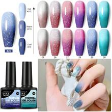 VOKY 新款6入組熱感凝膠指甲油套裝，Y2K / 夏季熱門三層溫度變色凝膠指甲油，可浸泡的UV LED美甲凝膠套裝，適用於美甲沙龍家居送禮給女性 - 彩色 - 查看 2