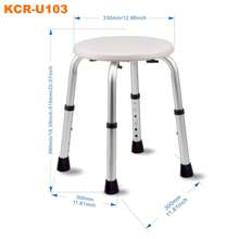 Round Indoor Shower Stool, Adjustable Shower Chair, Tool-Free Shower Seat For Bath Tub, Shower Bench For Elderly/Pregnant Women