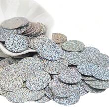 Większe okrągłe cekiny 30 mm PVC płaskie okrągłe cekiny 3 cm Hologram laserowe kolory konfetti Lentejuelas do rękodzieła taniec brzucha odzież akcesoria ślubne 20 g 60 szt.