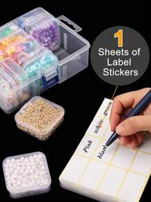 Hộp đựng bằng nhựa trong suốt, hộp đựng dụng cụ vẽ kim cương, thích hợp cho nghệ thuật tự làm, thủ công mỹ nghệ, phụ kiện trang sức, thuốc, may vá, lưu trữ phân loại hạt, 4,6x6,5x2,3 inch, 14 hộp nhỏ trong hộp lớn trở lại trường - nhiều màu - Xem 11