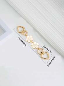 櫻花圖案包鏈升降鏈換肩帶。櫻花造型扣式包鏈包肩帶包配件包擴展鏈用於手拿包和錢包制作吊墜包配件替換零件 - 白色 - 查看 15