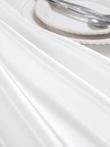 PARTYJRONE 1包白色緞面桌布，聚酯纖維餐桌矩形桌布防皺抗皺桌布，光滑布面節日桌布 - 彩色 - 查看 6