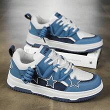 2024年夏季新款男士鞋子-休闲增高运动鞋韩版潮流追星户外情侣网球鞋 - 藍白色 - 查看 2