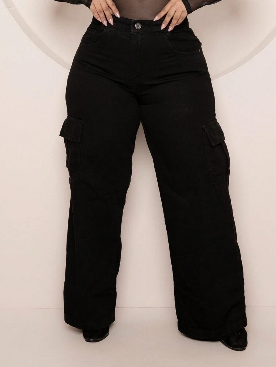 Plus Size Jeans - màu đen - Xem 1