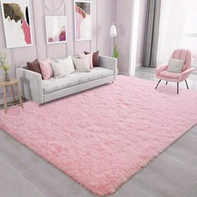 1 st Plyschrosa matta, enfärgad enkel stil, golvmatta för vardagsrum, matta för sovrum, stor storlek Bekväm halkfri golvmatta, entrématta i entrén